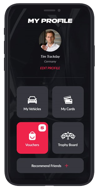 Circuit Booking Trackday App - User Profile